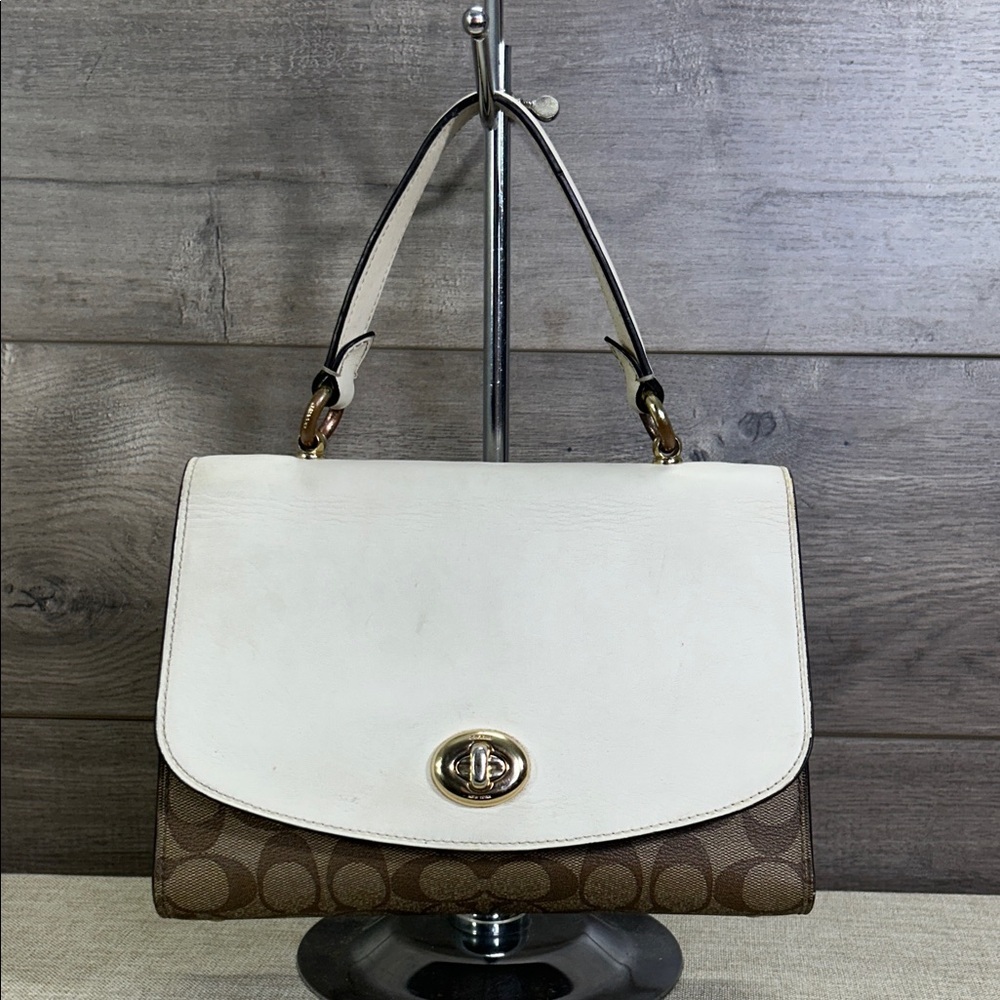 Coach F76620 Tilly Top Handle Satchel With Signature Canvas